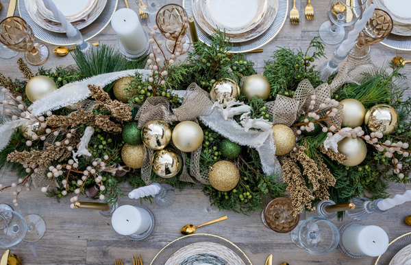 CENTRO DE MESA GOLD CHRISTMAS