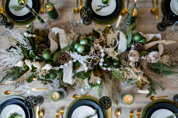 CENTRO DE MESA WHITE CHRISTMAS